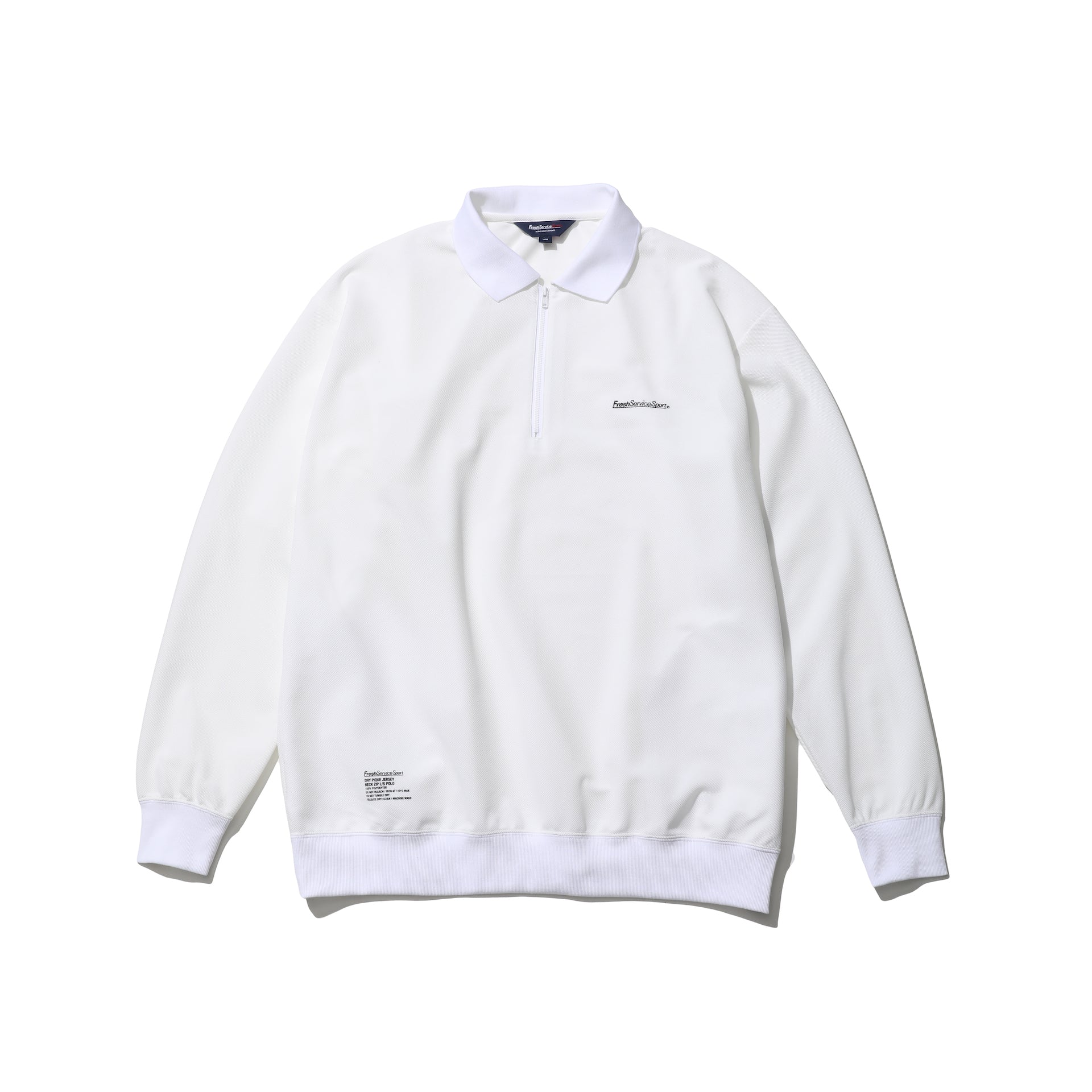 DRY PIQUE JERSEY NECK ZIP L/S POLO – FreshService® official site