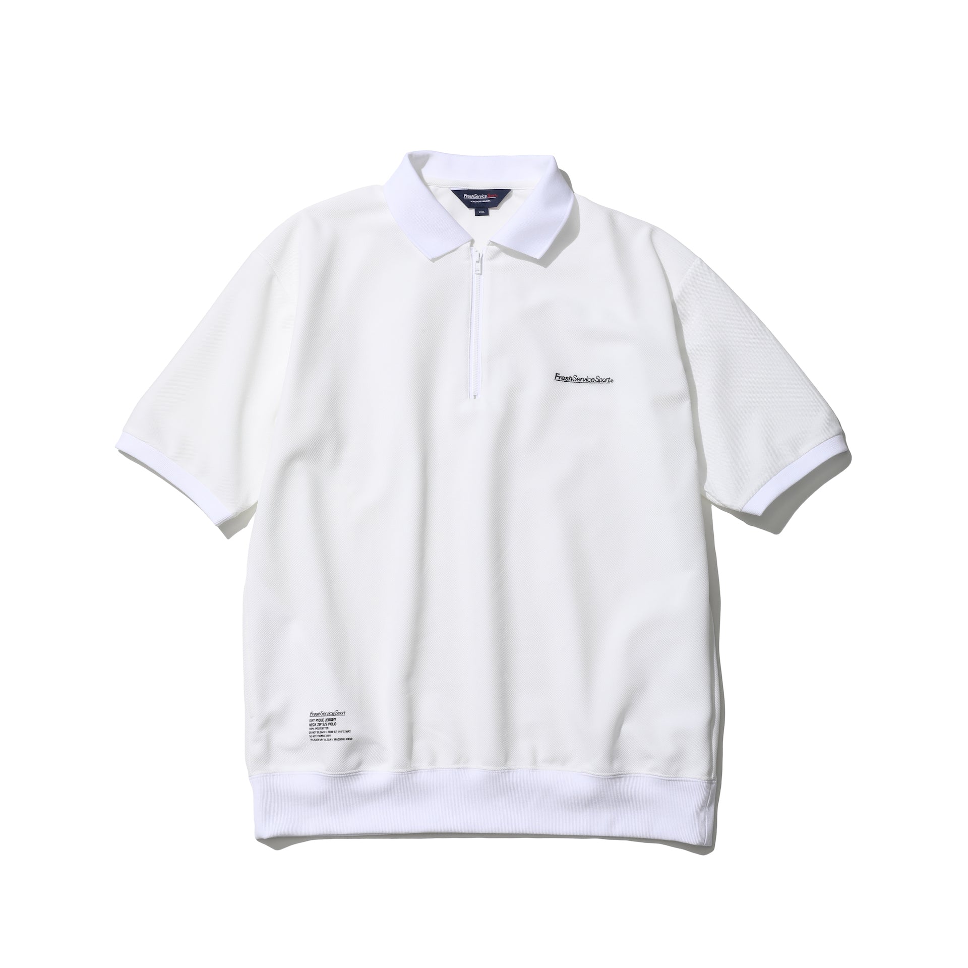 DRY PIQUE JERSEY NECK ZIP S/S POLO – FreshService® official site