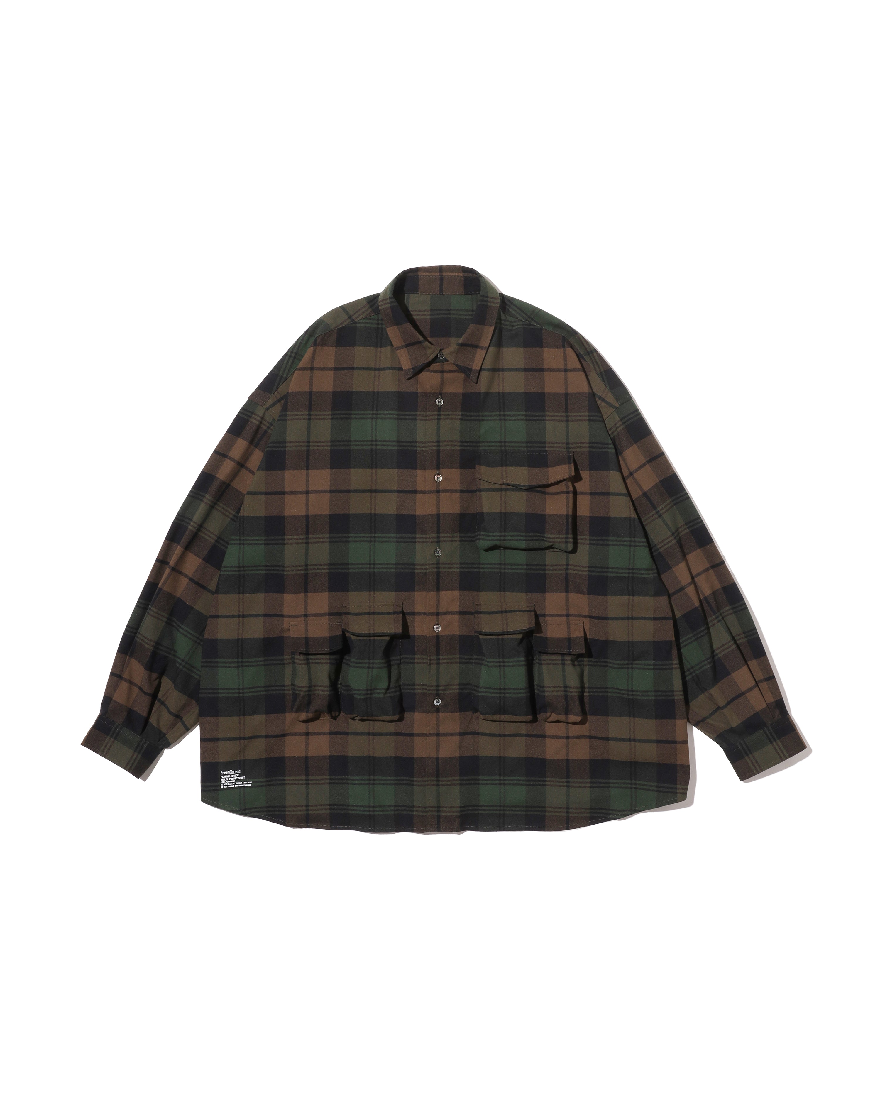 FLANNEL CHECK MULTI POCKET SHIRT – FreshService® official site