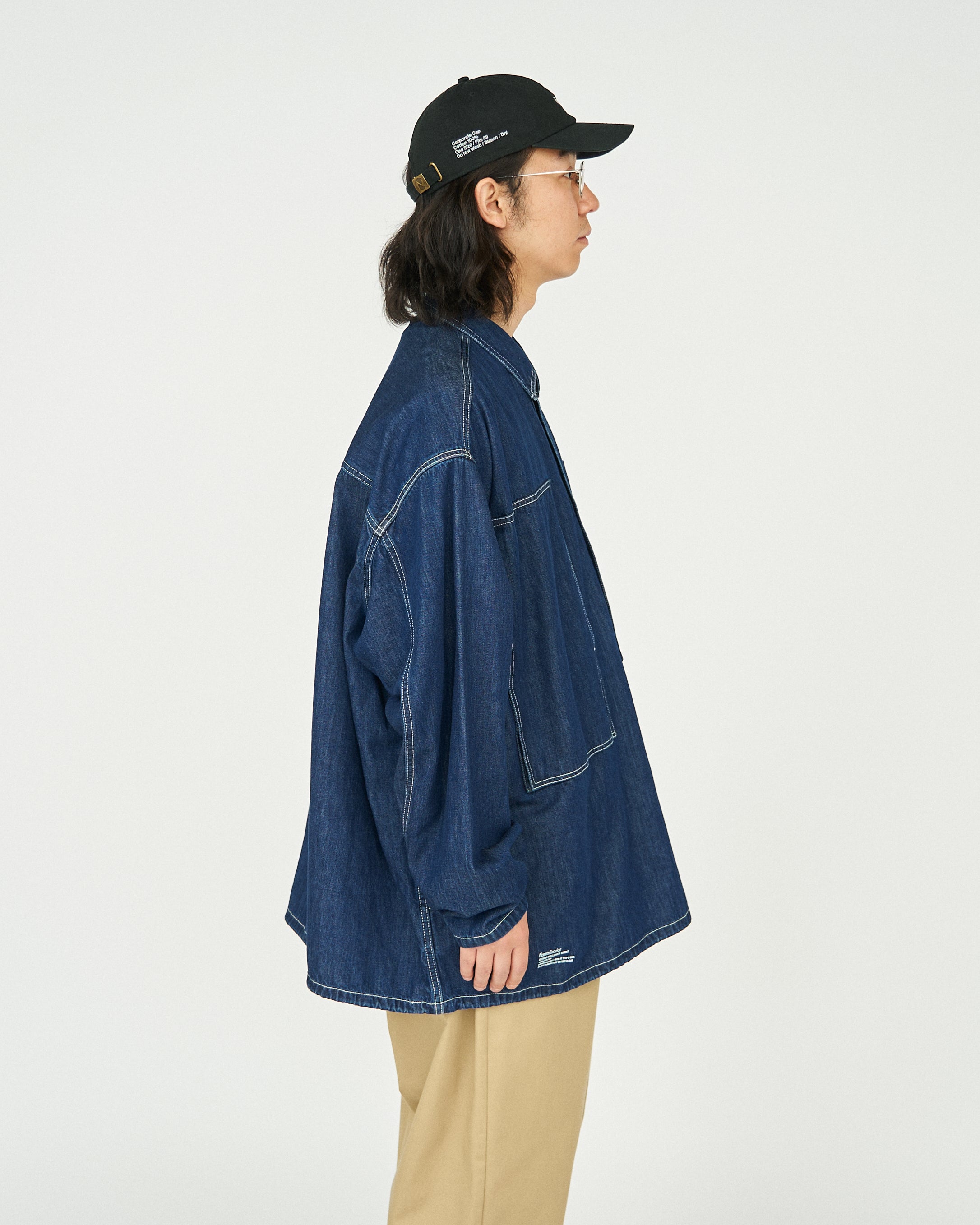 DENIM PULLOVER SHIRT(ONE WASH) – FreshService® official site