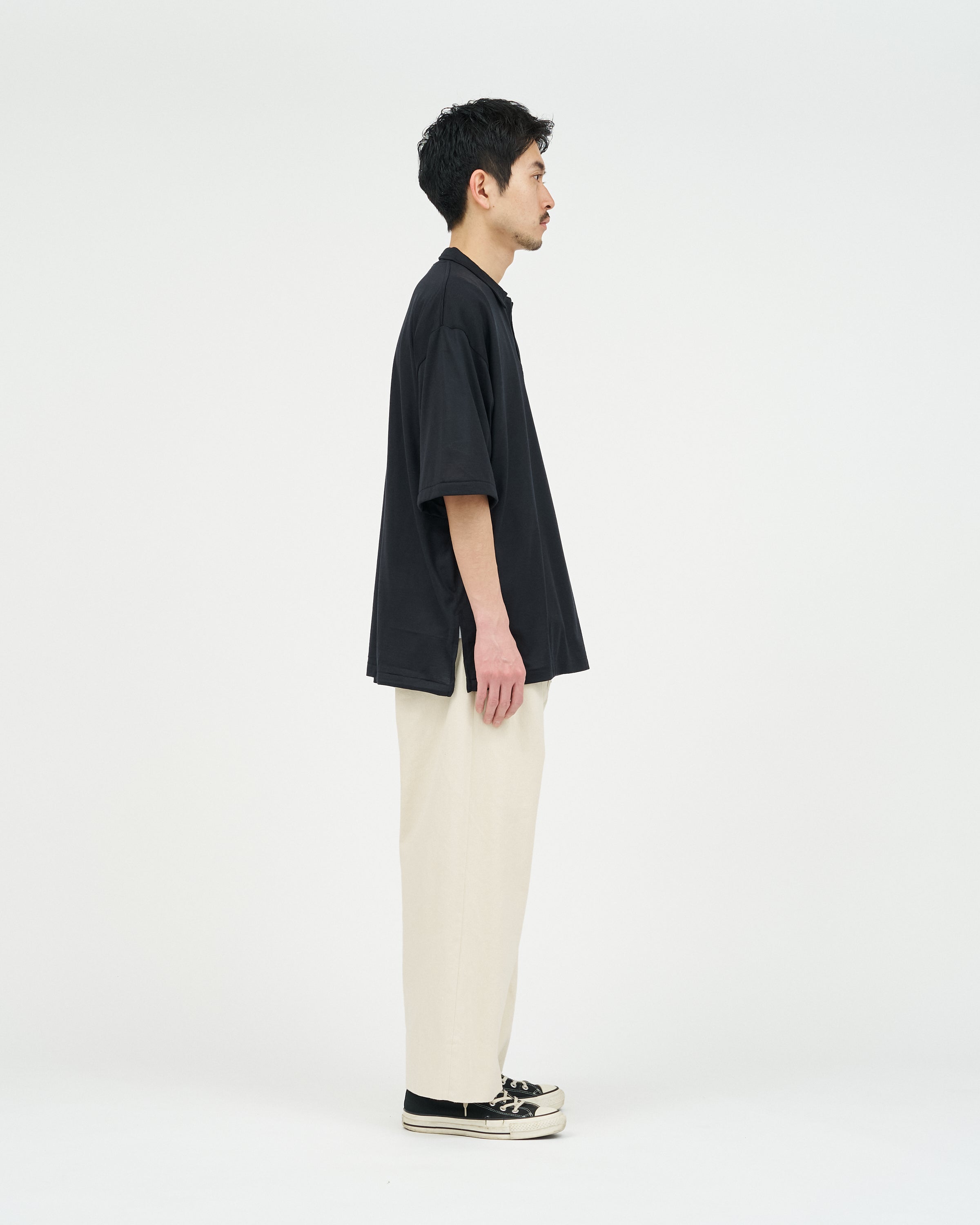 SILK COTTON JERSEY DEADSTOCK FABRIC HYPER BIG SKIPPER SHIRT