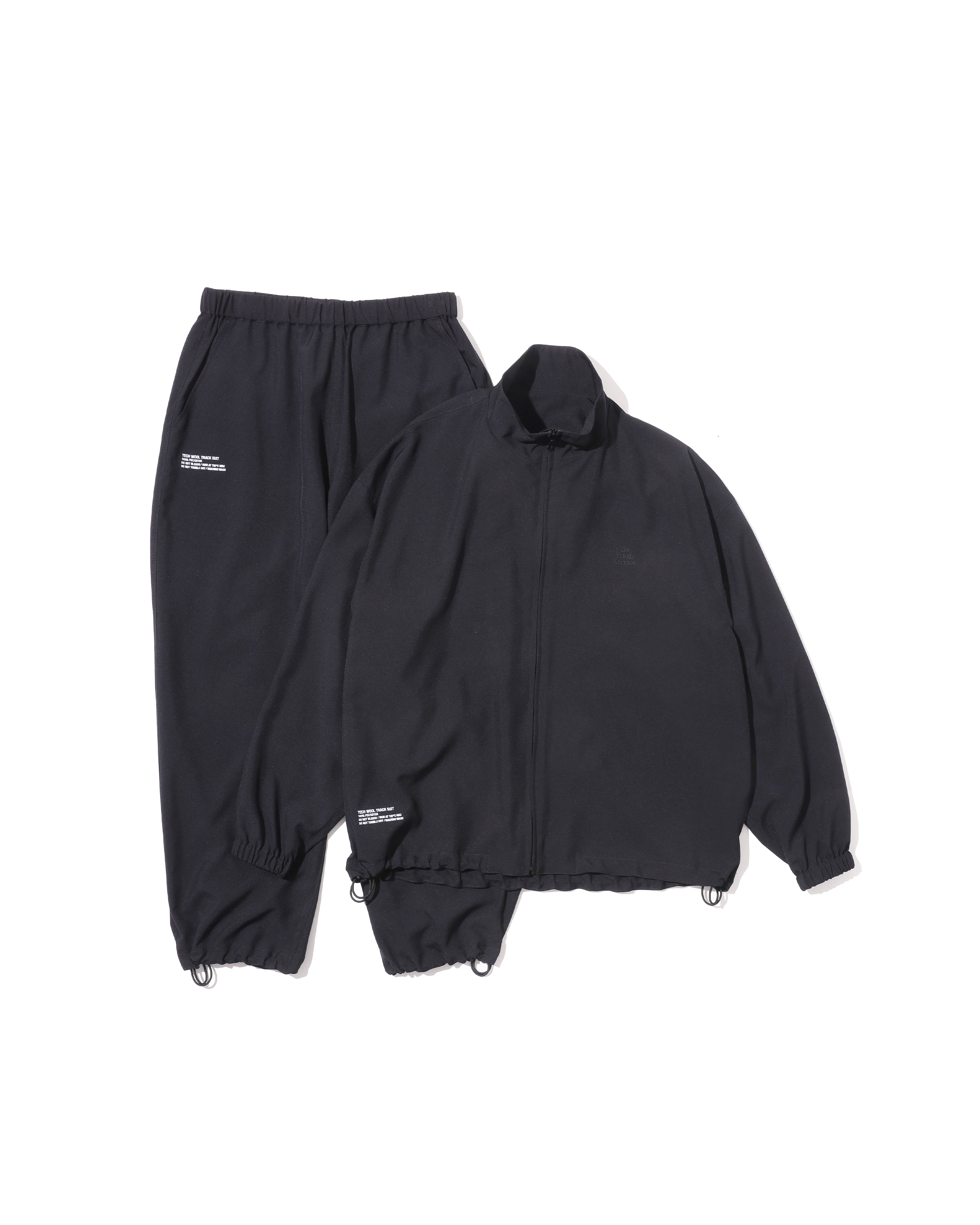 フレッシュサービス　SYNTHETIC WOOL TRACK SUIT 黒 S SYNTHETIC WOOL TRACK SUIT – FreshService® official site