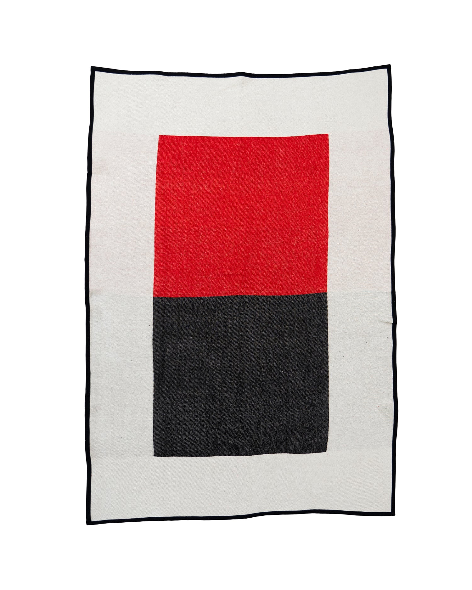 K05359 未使用品 loomer Art Rug ラグ ルーマー loomer / ルーマー】Weaving Art Rug Small（WHxBLxBK）/ loomer