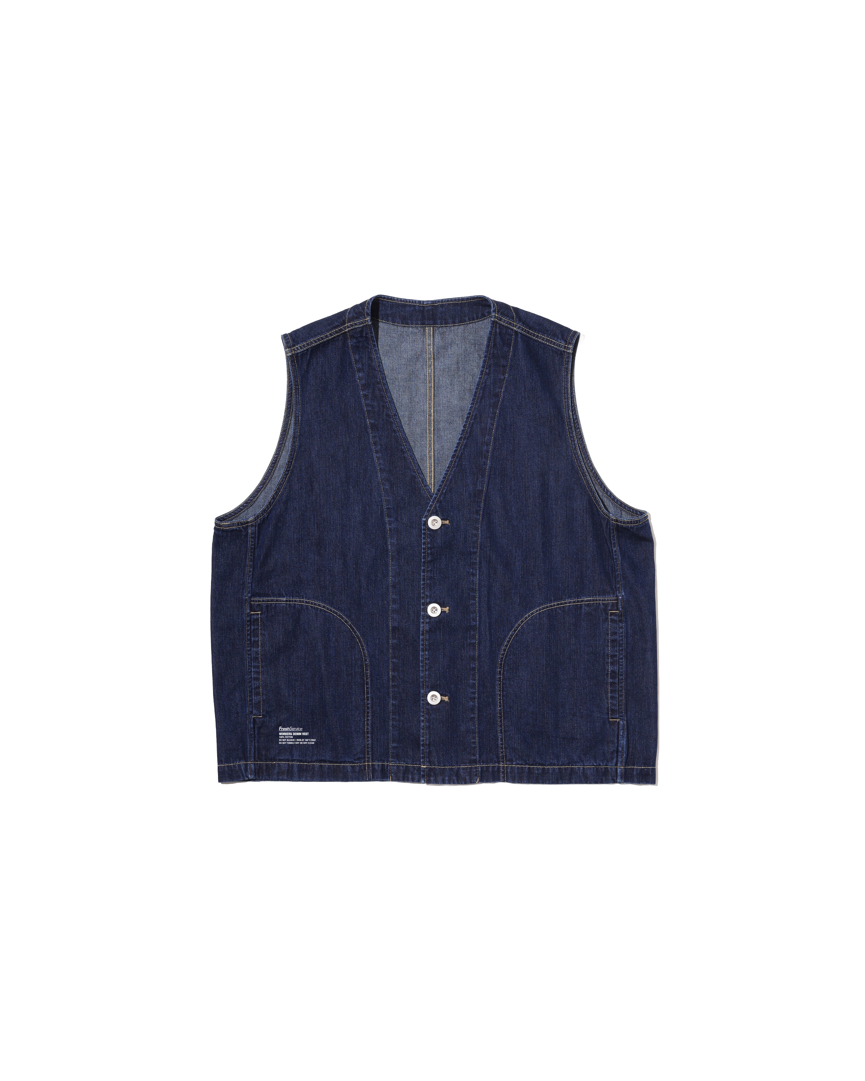 IHNN DENIM VEST リメイクデニムベスト ジレ イン チソン IHNN/(イン)】《STUDIOUS別注》デニムステッチジレ（ベスト）｜IHNN