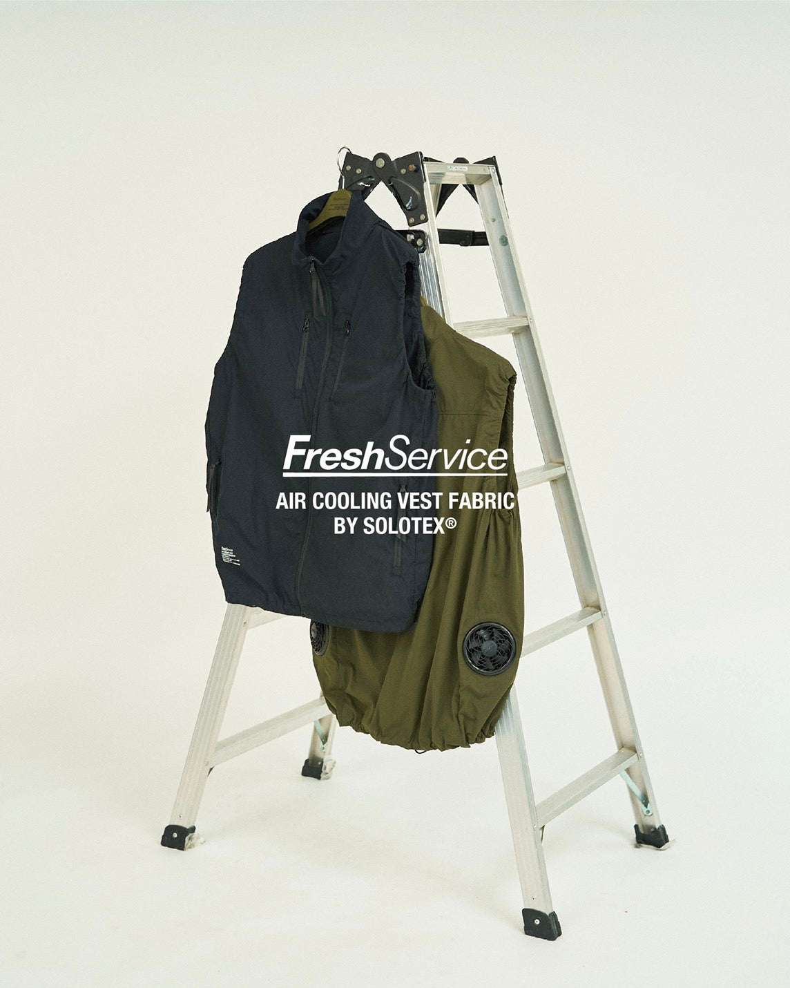 ヒ*コ様 FreshService AIR COOLING VEST カーキ AIR COOLING VEST FABRIC BY SOLOTEX® 発売開始のお知らせ