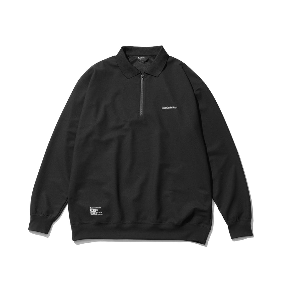 DRY PIQUE JERSEY NECK ZIP L/S POLO