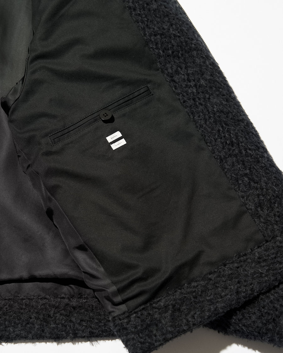 Brushed Wool Zip Short Jacket