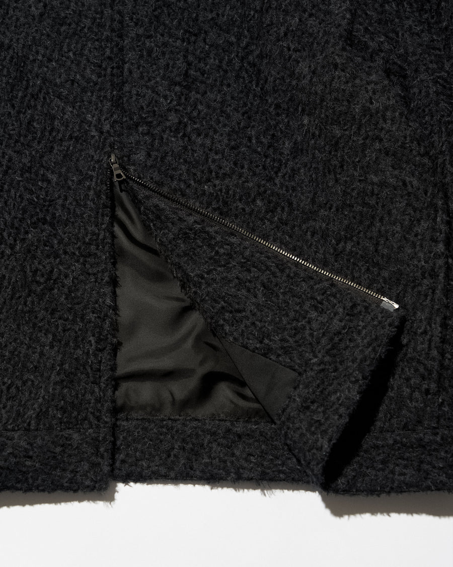 Brushed Wool Zip Short Jacket