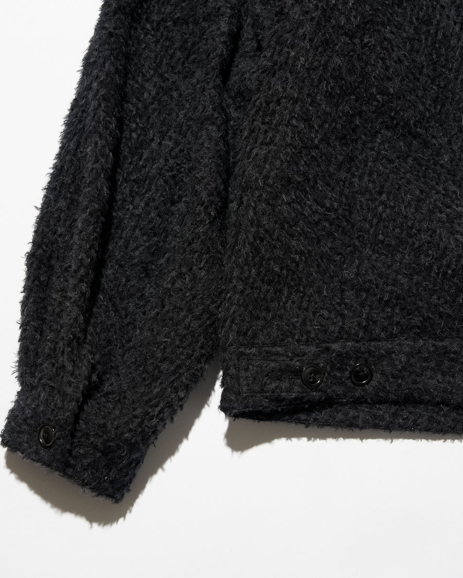 Brushed Wool Zip Short Jacket