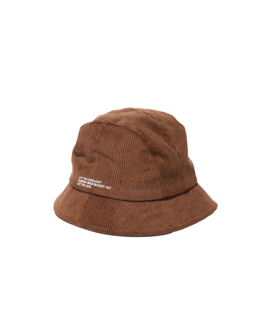 COTTON CORDUROY NARROW BRIM BUCKET HAT