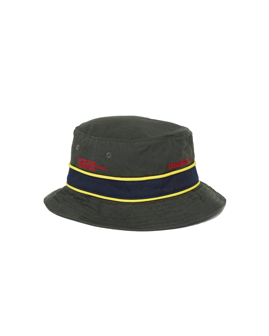 COTTON TWILL BANDED BUCKET HAT
