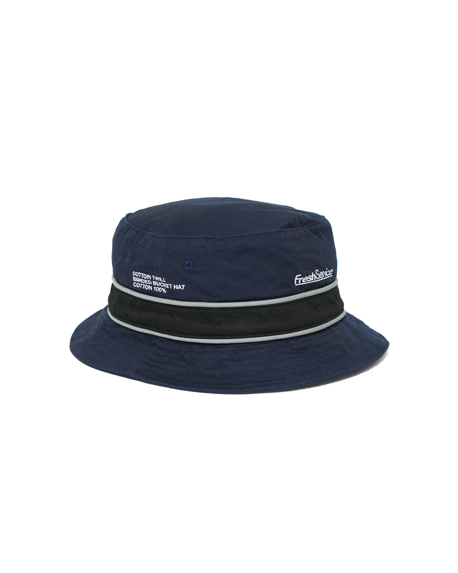 COTTON TWILL BANDED BUCKET HAT