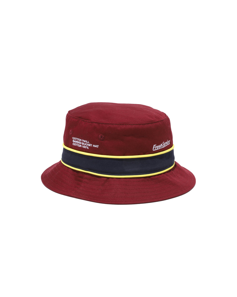 COTTON TWILL BANDED BUCKET HAT