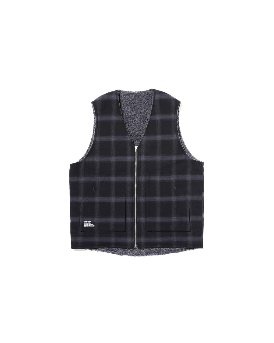 FLANNEL CHECK REVERSIBLE VEST