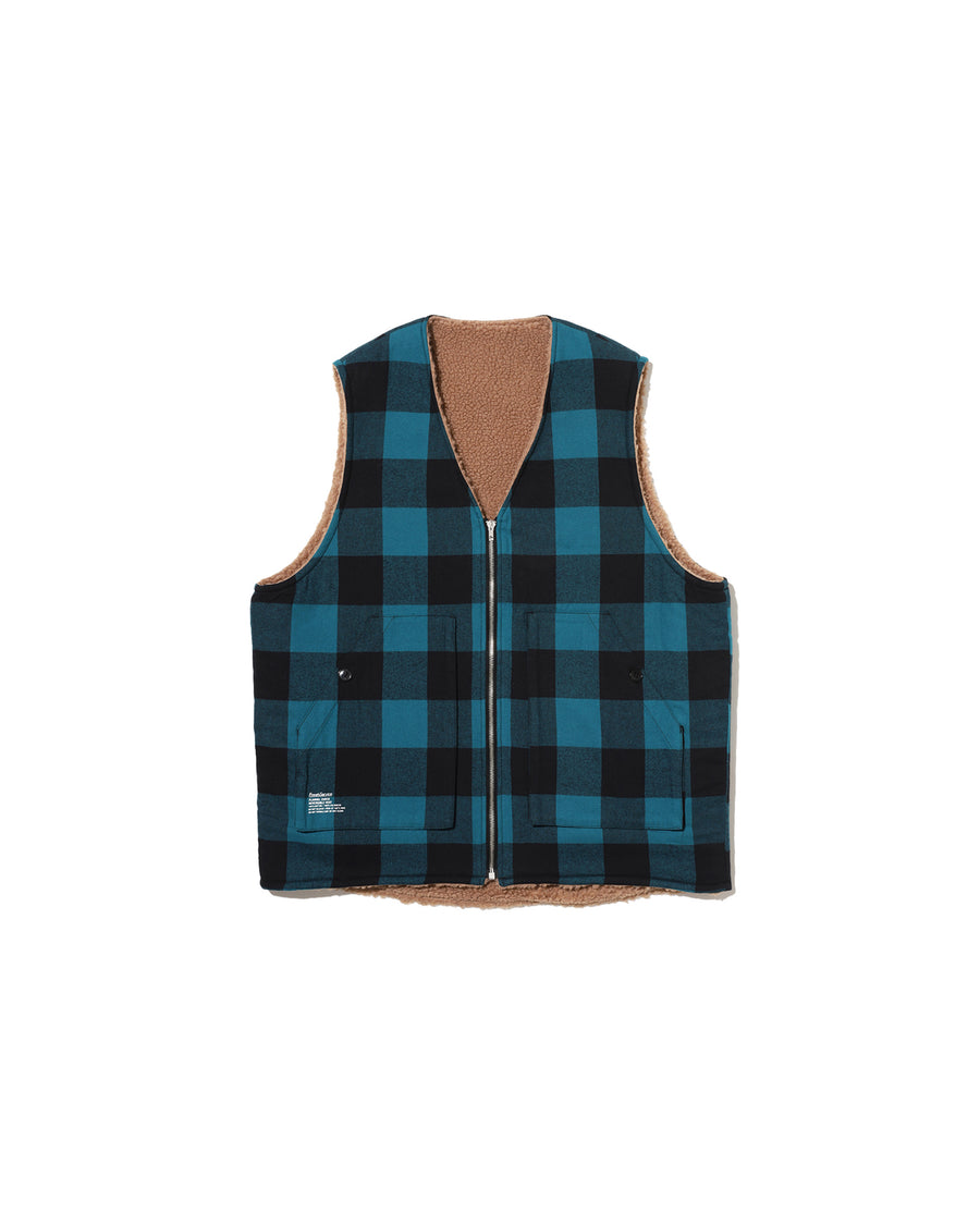 FLANNEL CHECK REVERSIBLE VEST