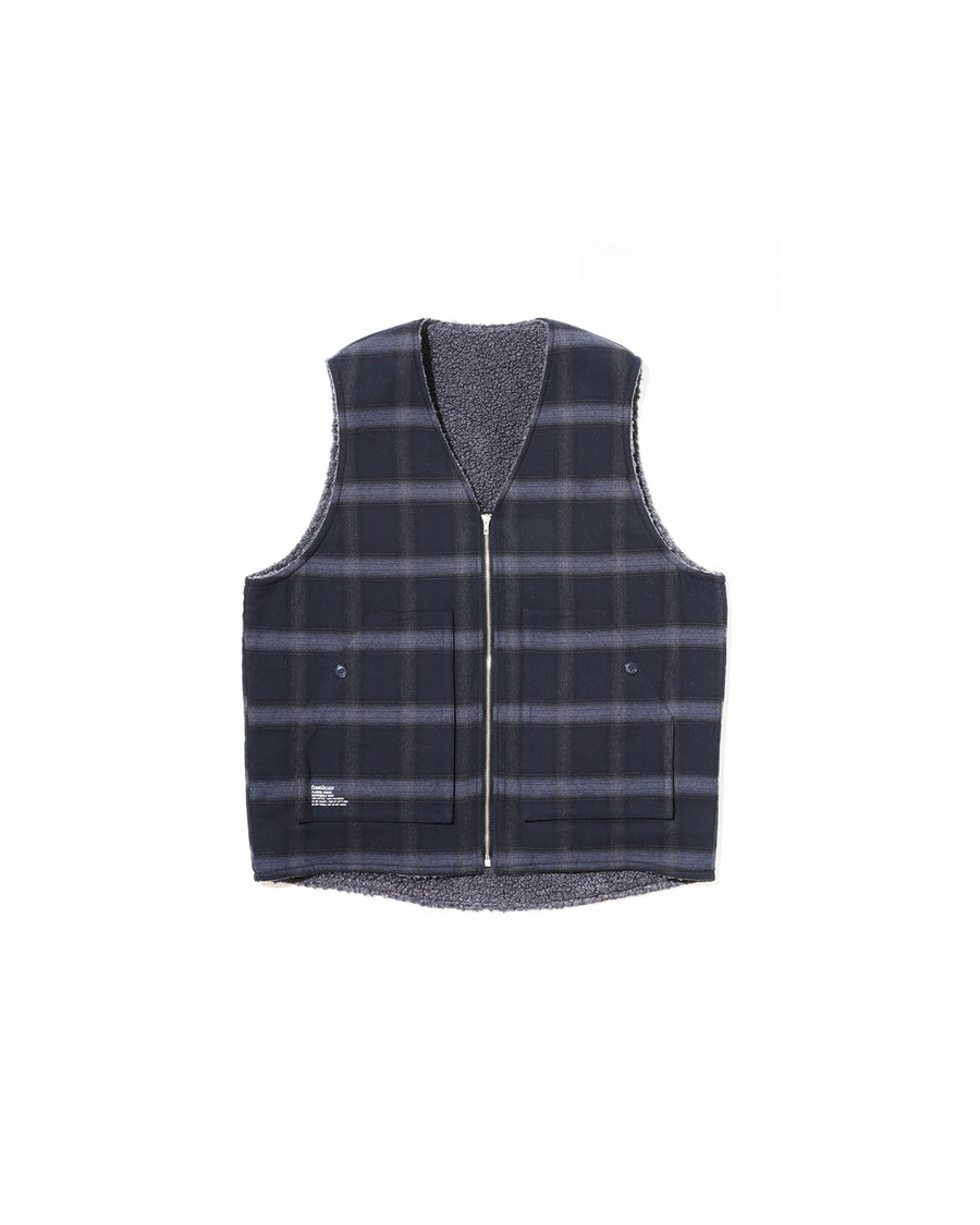 FLANNEL CHECK REVERSIBLE VEST