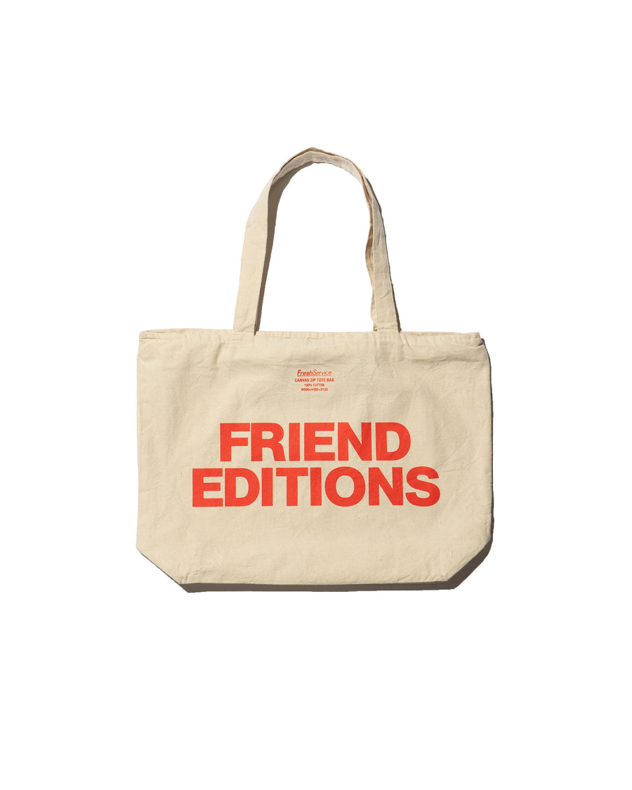 FRIEND EDITIONS CANVAS ZIP TOTE BAG – FreshService® official site