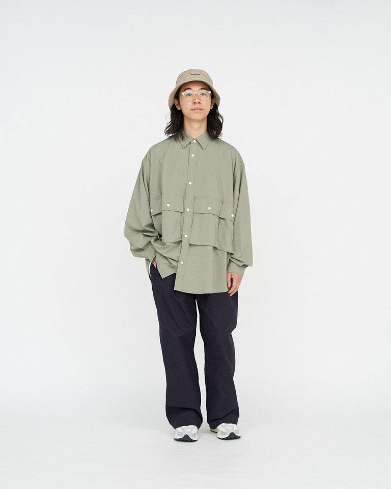 MICRO TYPEWRITER FLAP POCKET L/S SHIRT – FreshService® official site