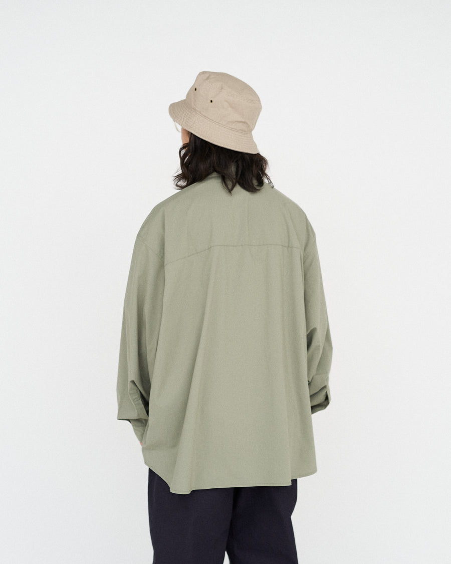 MICRO TYPEWRITER FLAP POCKET L/S SHIRT
