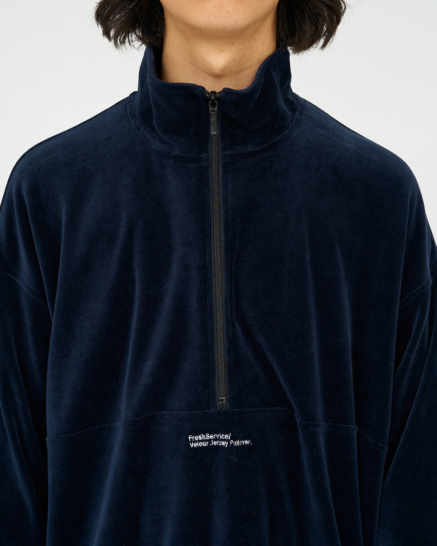 VELOUR JERSEY PULLOVER