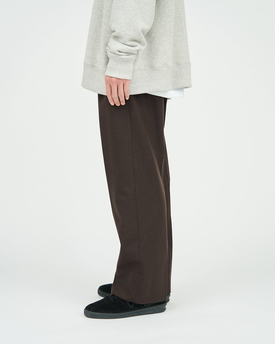 WOOL FRANNEL DRAPE 2-TUCK STRAIGHT SLACKS