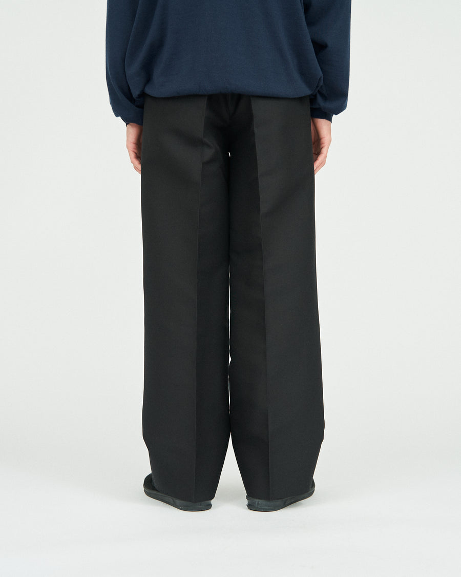 SILK AND WOOL SMOKING 2-TUCK STRAIGHT SLACKS