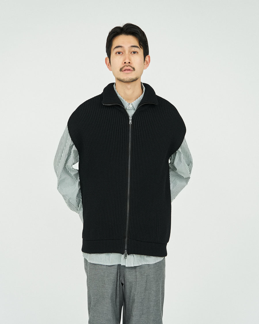 HYPER BIG HAND FRAMED DRIVERS ZIP KNIT VEST