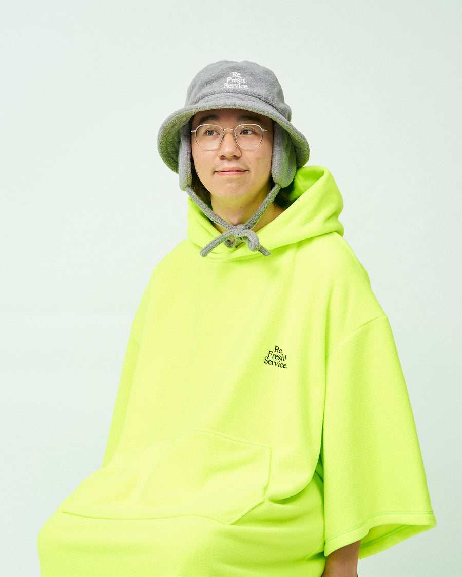 "ReFresh!Service." FLEECE SAUNA PONCHO