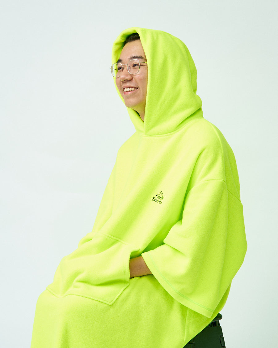 "ReFresh!Service." FLEECE SAUNA PONCHO