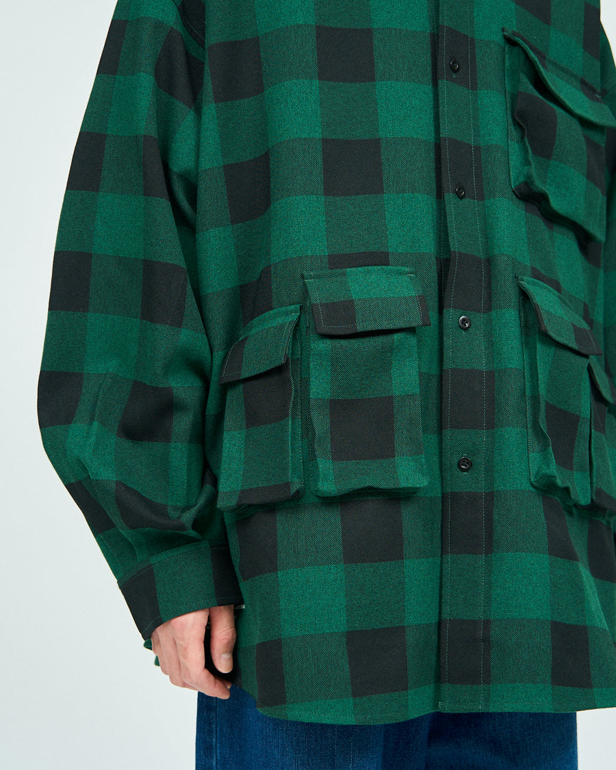 BUFFALO CHECK MULTI POCKET SHIRT