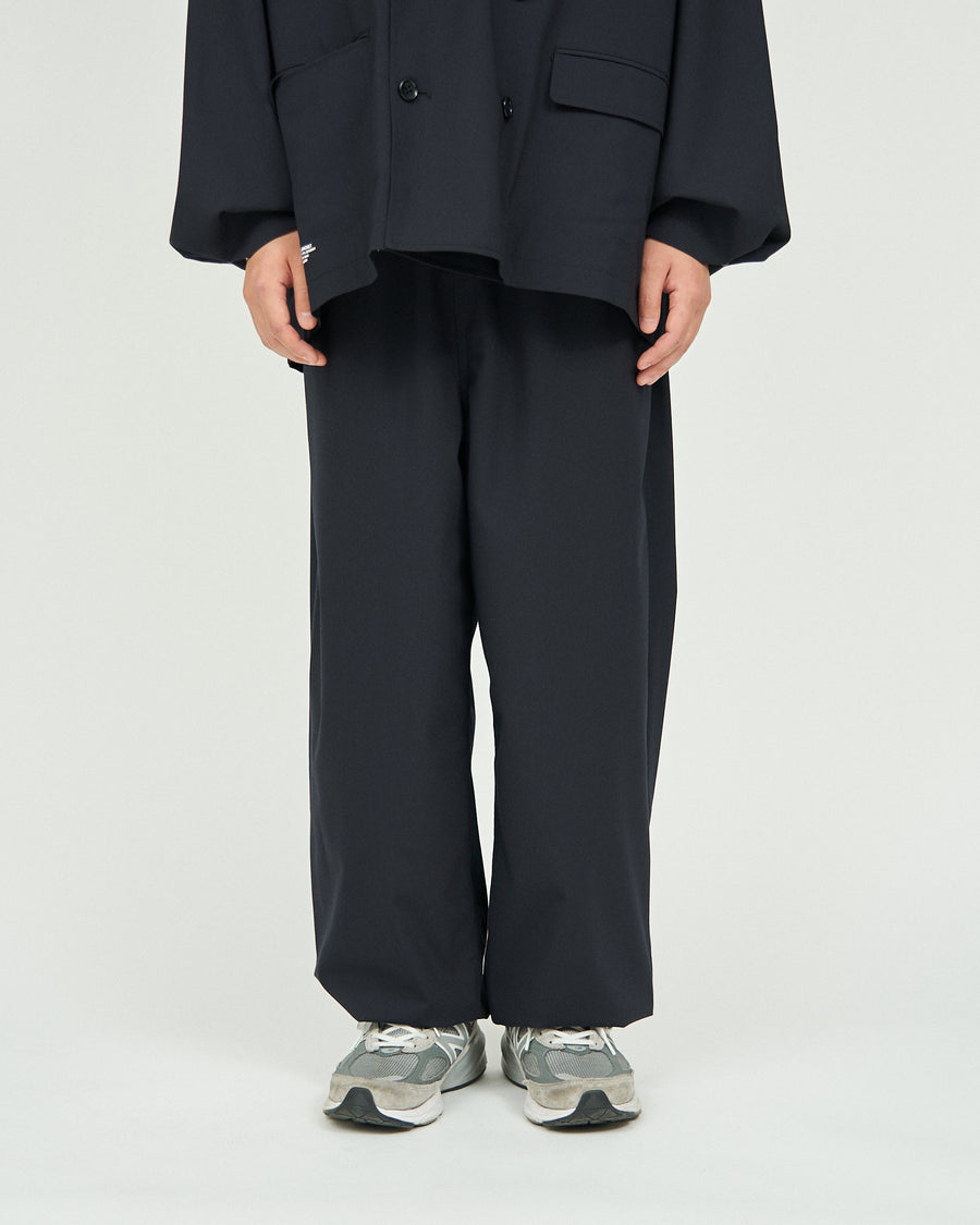 WOOLY CLOTH WIDE TROUSERS