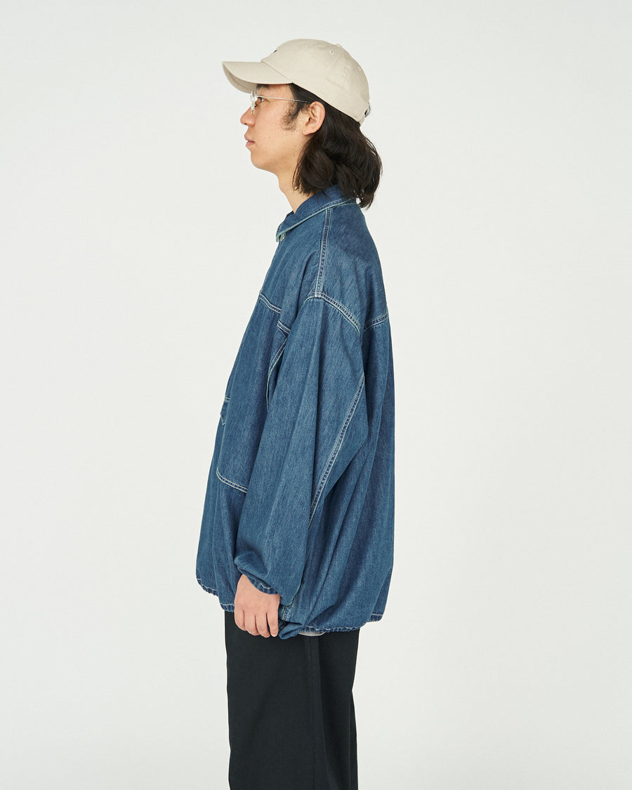 DENIM PULLOVER SHIRT(FADE INDIGO)