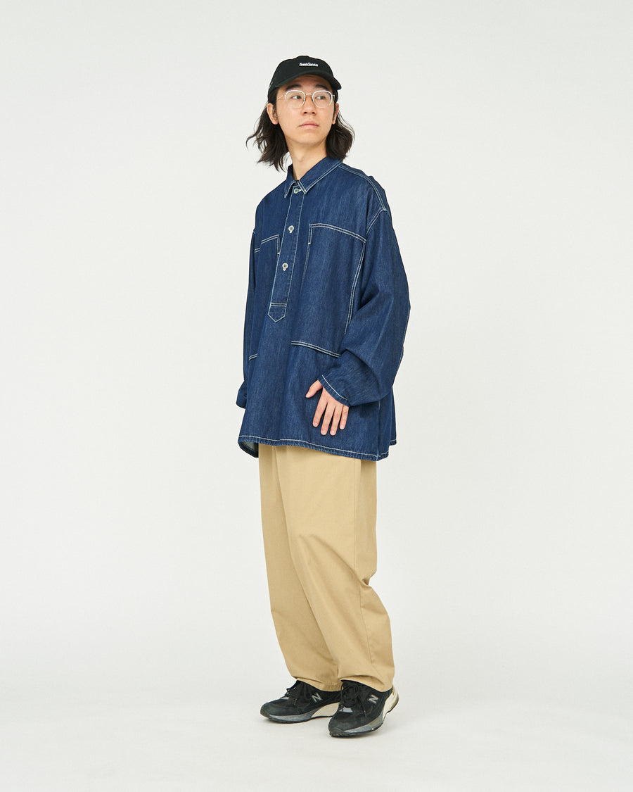 DENIM PULLOVER SHIRT(ONE WASH)