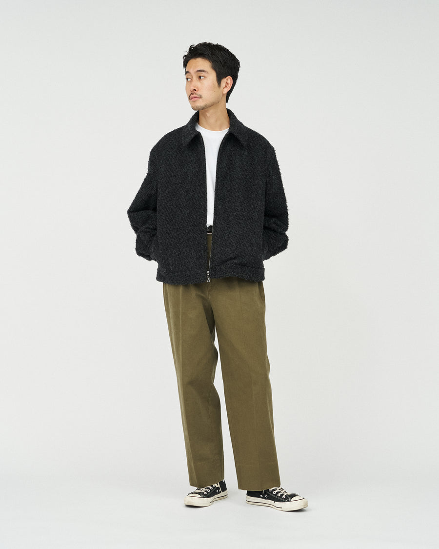 Brushed Wool Zip Short Jacket