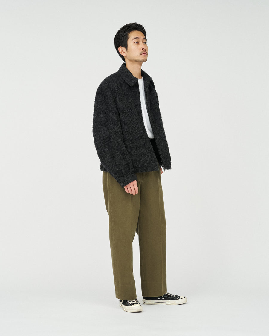 Brushed Wool Zip Short Jacket