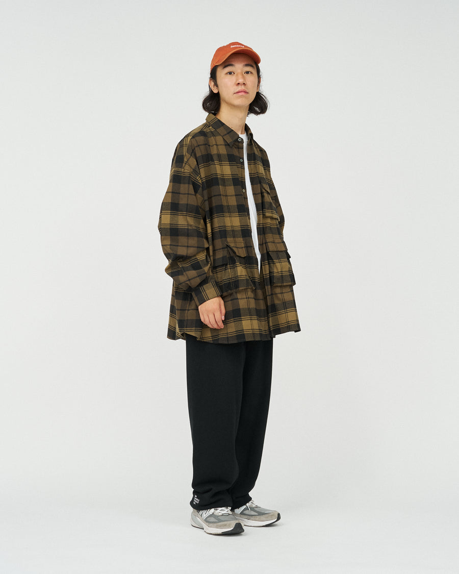 FLANNEL CHECK MULTI  POCKET SHIRT
