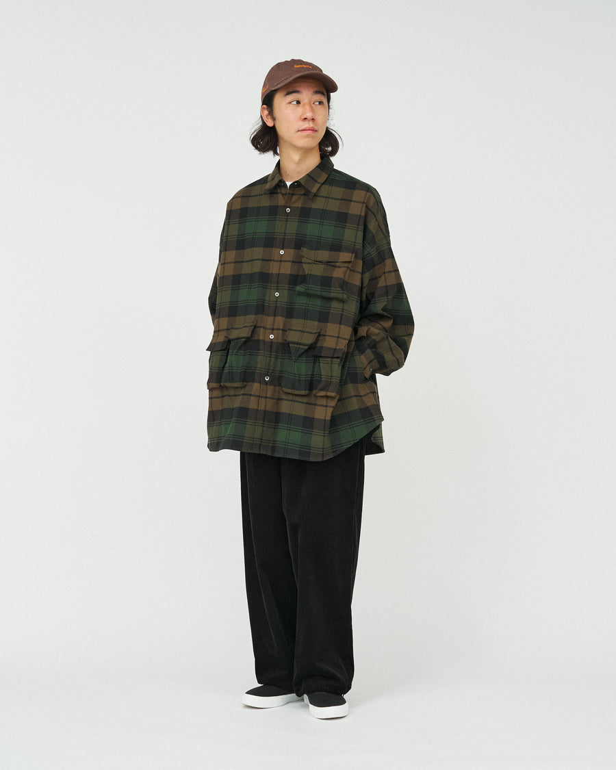 FLANNEL CHECK MULTI  POCKET SHIRT