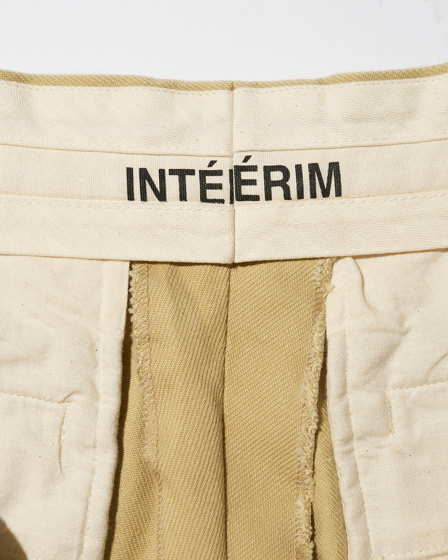 HEAVY PIMA TWILL 1-TUCK FRENCH ARMY TAPERED TROUSER