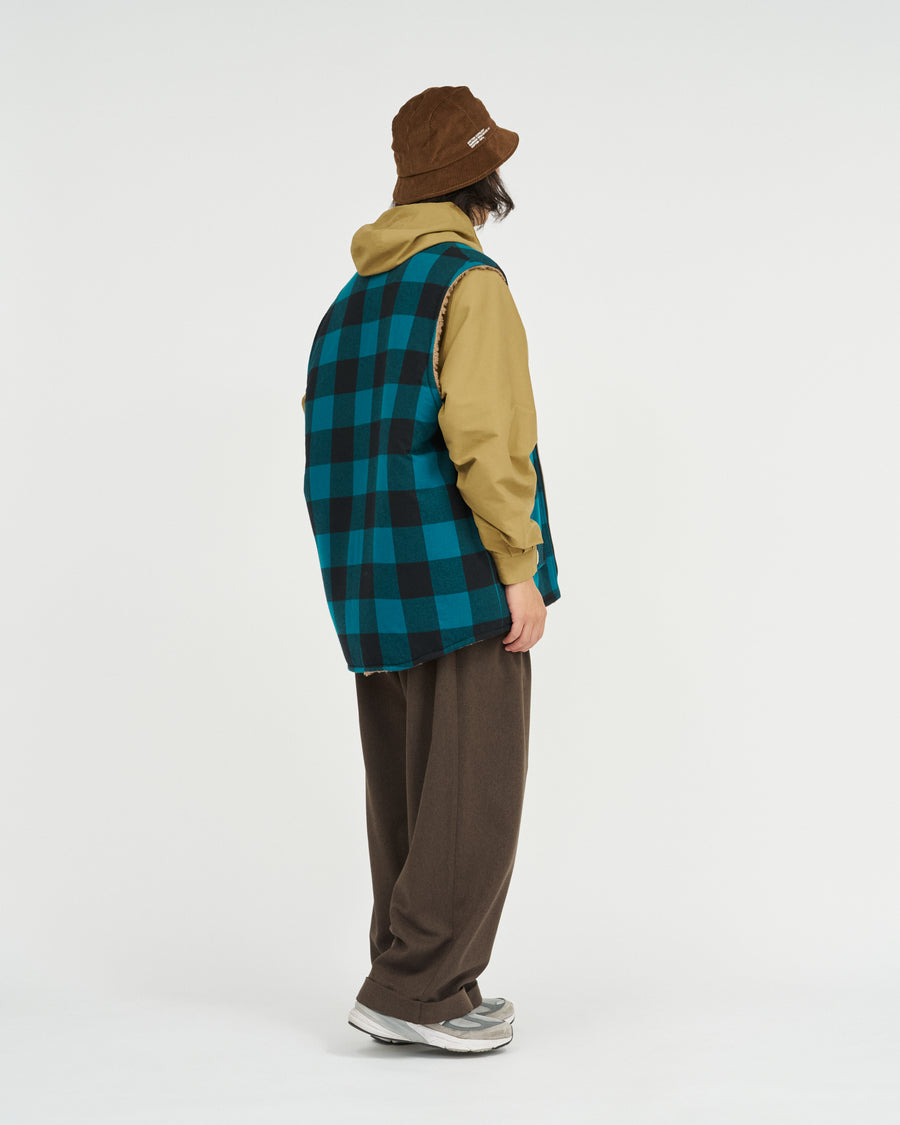 FLANNEL CHECK REVERSIBLE VEST