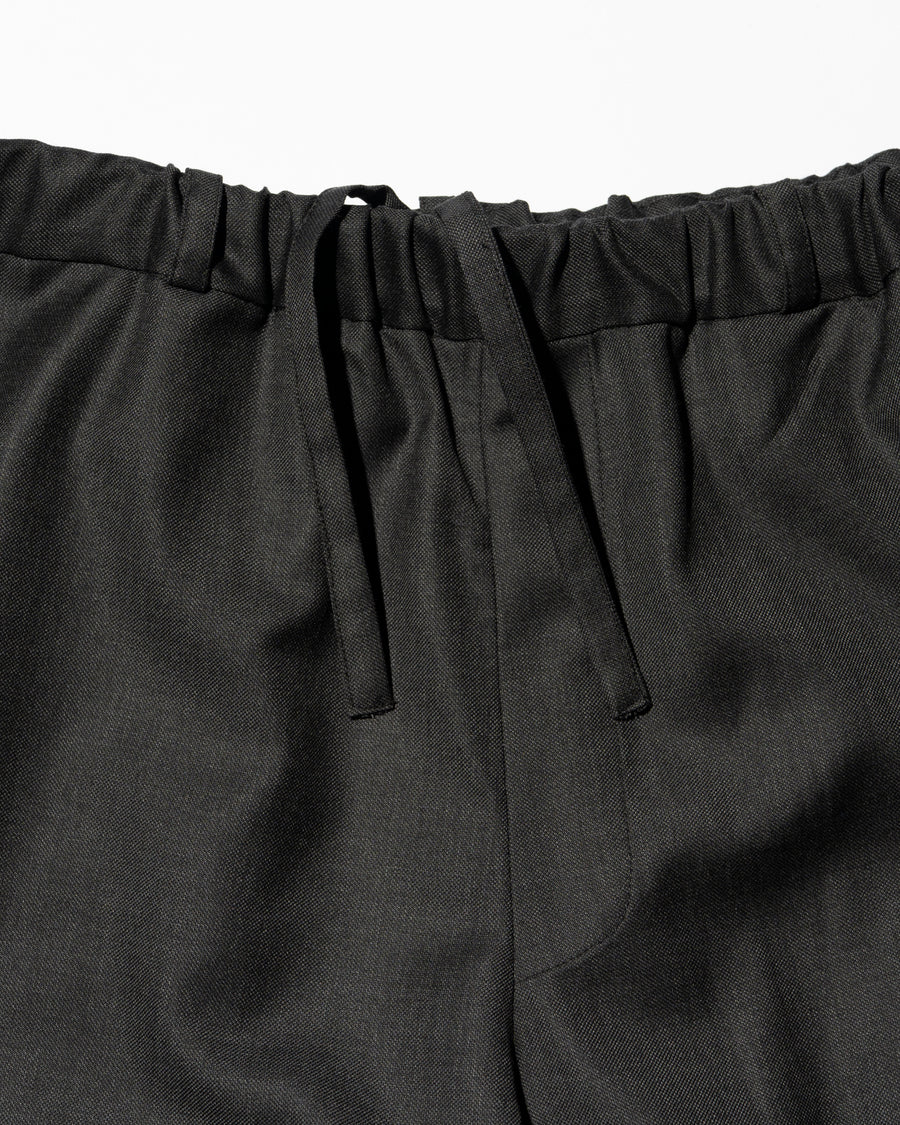 SILKY MELANGE SUITING DEADSTOCK WIDE DRESS EASY PANTS