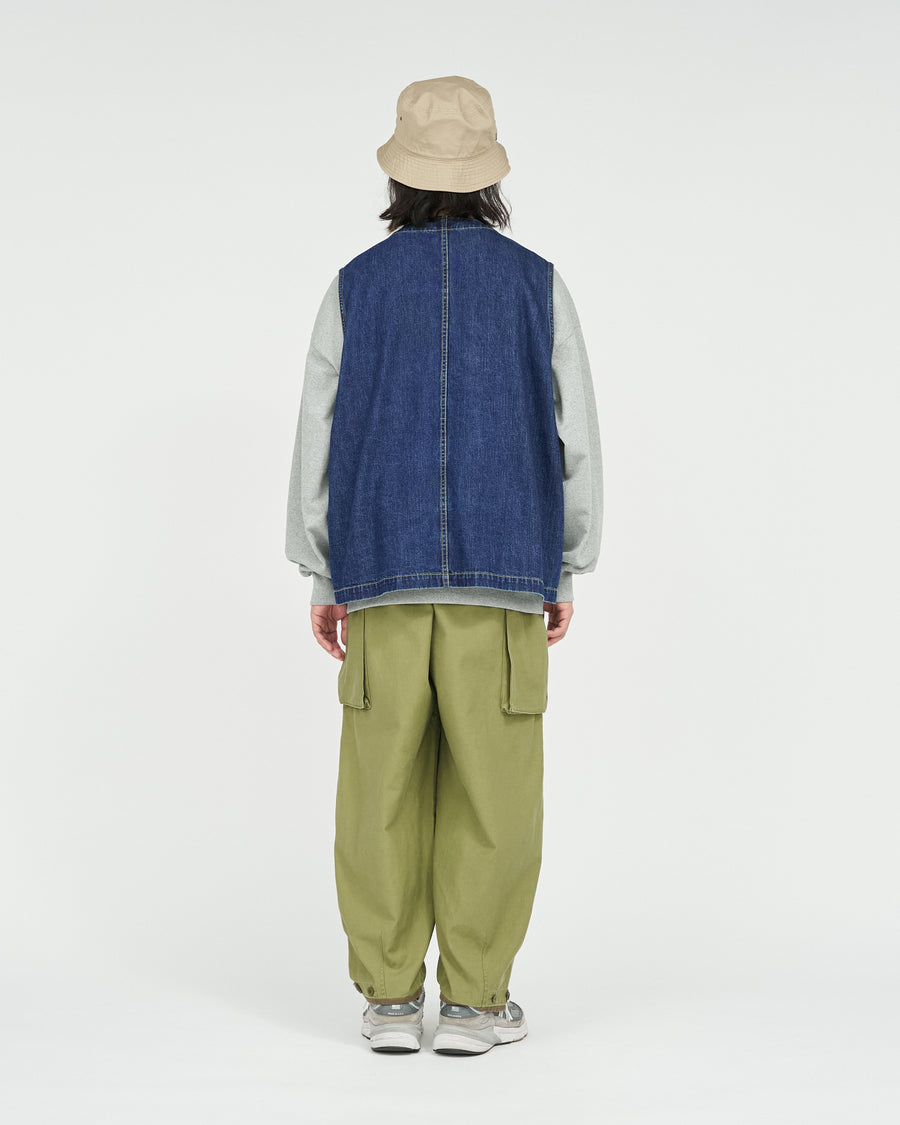 WORKERS DENIM VEST(FADE INDIGO) – FreshService® official site