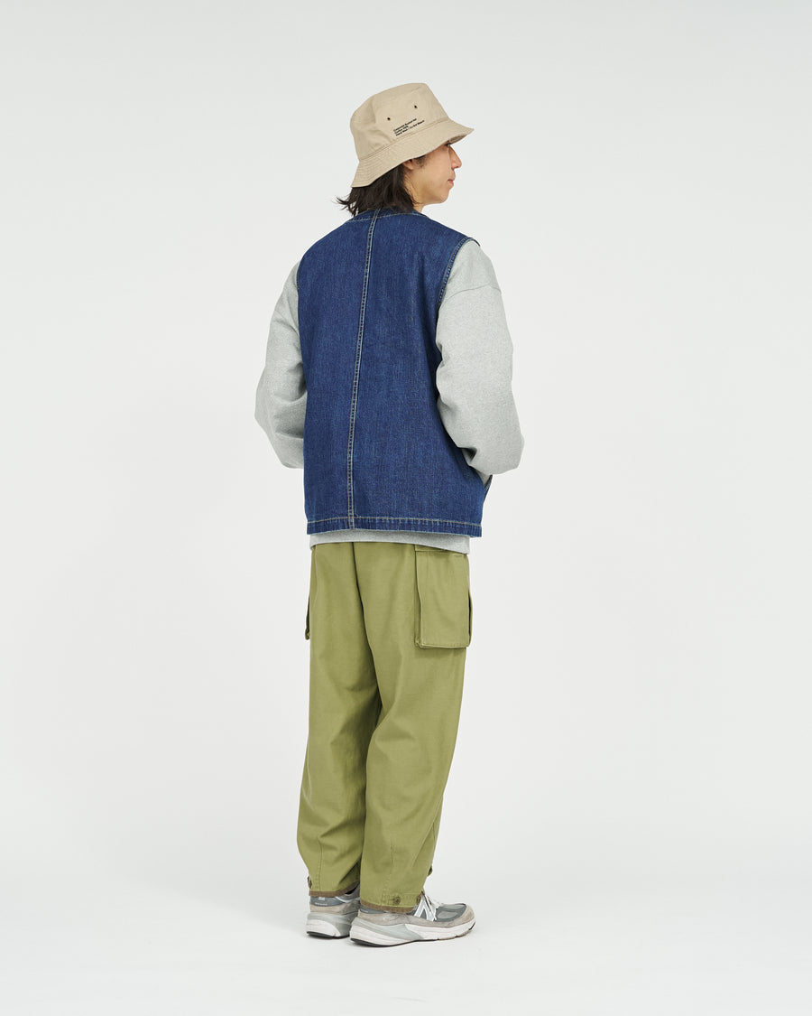 WORKERS DENIM VEST(FADE INDIGO) – FreshService® official site