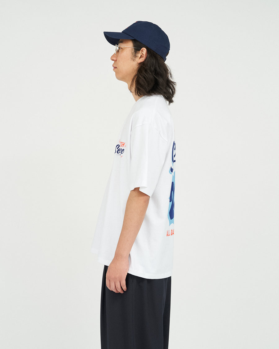 CORPORATE PRINTED S/S TEE ”ALL DAY ALL NIGHT ”