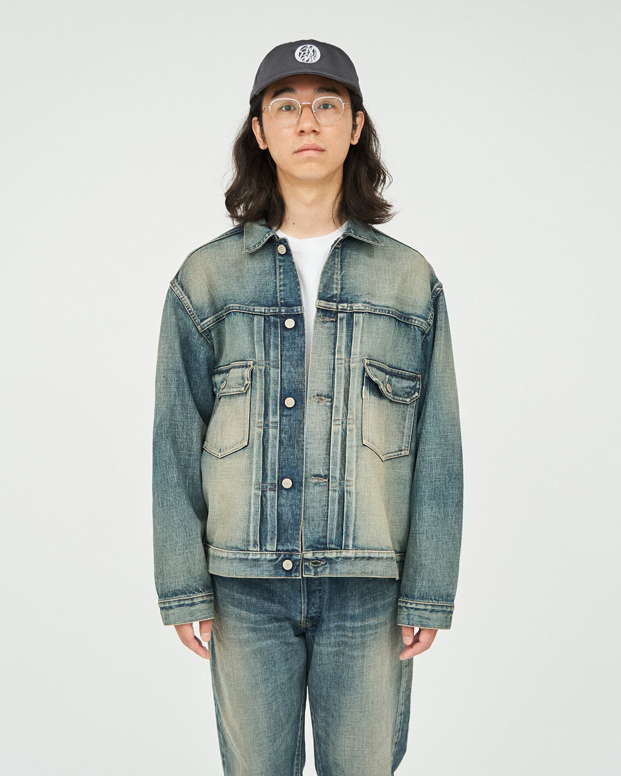 HYPER BIG CLASSIC VINTAGE ”2ND” SHUTTLE DENIM SIDE PANEL JACKET