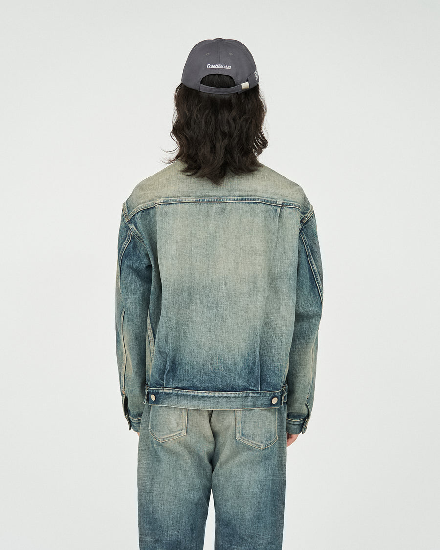 HYPER BIG CLASSIC VINTAGE ”2ND” SHUTTLE DENIM SIDE PANEL JACKET