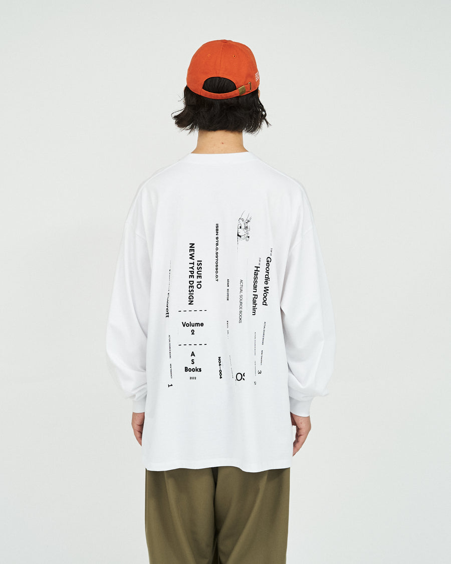 AS×FS CORPORATE L/S TEE “BOOK STACK”