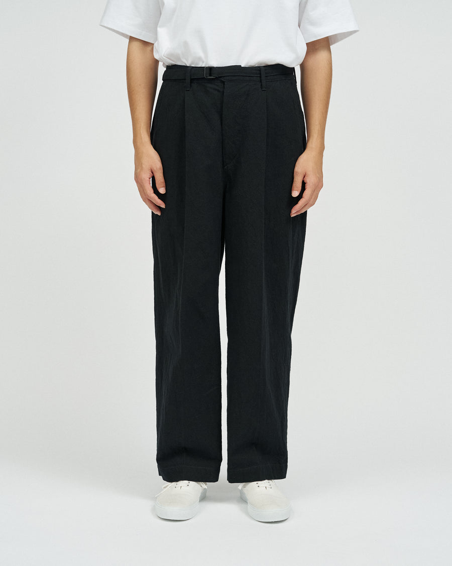 Linen Cotton Belted Trousers