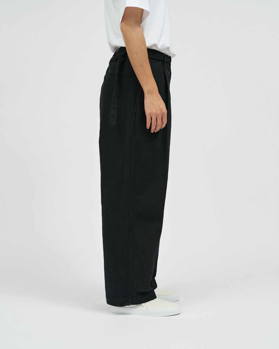 Linen Cotton Belted Trousers