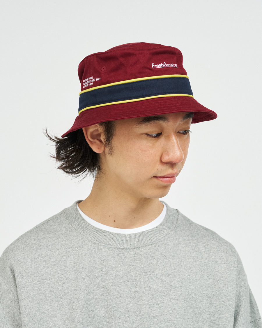 COTTON TWILL BANDED BUCKET HAT