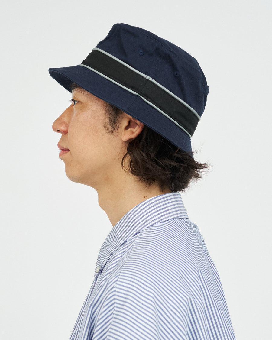 COTTON TWILL BANDED BUCKET HAT